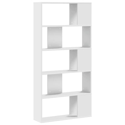 vidaXL Bookcase 5-Tier White 80,5x23,5x162,5 cm Engineered Wood
