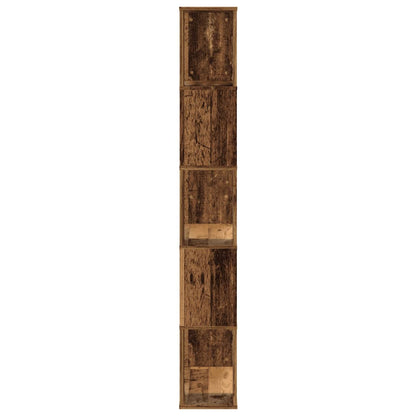 vidaXL Bookcase 5-Tier Old Wood 80,5x23,5x162,5 cm Engineered Wood