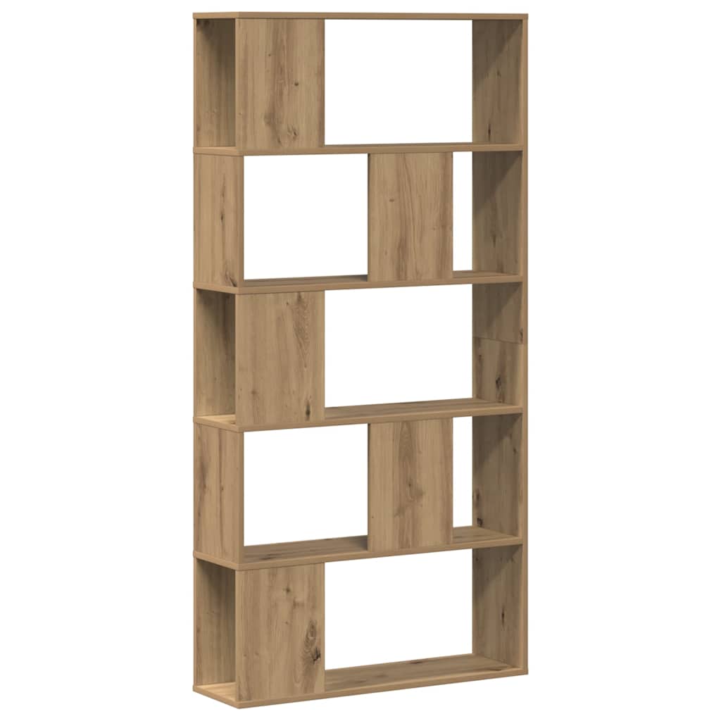 vidaXL Bookcase 5-Tier Artisian Oak 80,5x23,5x162,5 cm Engineered Wood