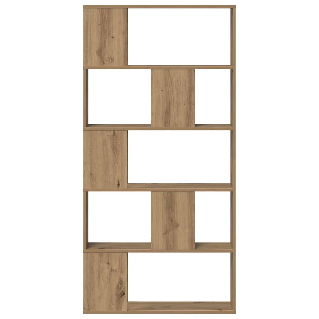vidaXL Bookcase 5-Tier Artisian Oak 80,5x23,5x162,5 cm Engineered Wood