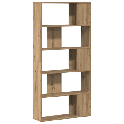 vidaXL Bookcase 5-Tier Artisian Oak 80,5x23,5x162,5 cm Engineered Wood