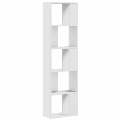 vidaXL Bookcase 5-Tier White 45x23,5x162,5 cm Engineered Wood