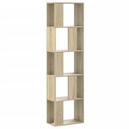 vidaXL Bookcase 5-Tier Sonoma Oak 45x23,5x162,5 cm Engineered Wood