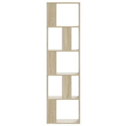 vidaXL Bookcase 5-Tier Sonoma Oak 45x23,5x162,5 cm Engineered Wood