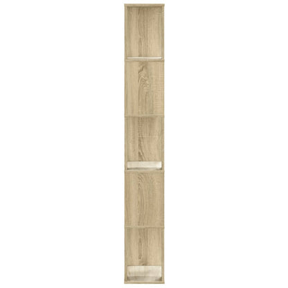 vidaXL Bookcase 5-Tier Sonoma Oak 45x23,5x162,5 cm Engineered Wood