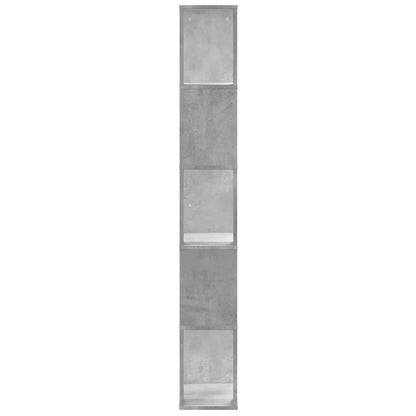vidaXL Bookcase 5-Tier Concrete Grey 45x23,5x162,5 cm Engineered Wood
