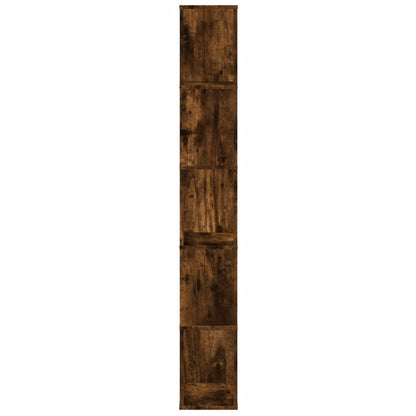 vidaXL Bookcase 5-Tier Smoked Oak 45x23,5x162,5 cm Engineered Wood