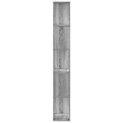 vidaXL Bookcase 5-Tier Grey Sonoma 45x23,5x162,5 cm Engineered Wood