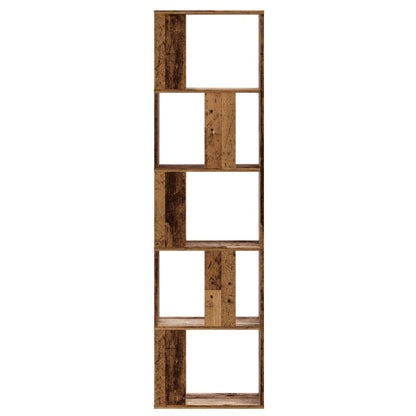 vidaXL Bookcase 5-Tier Old Wood 45x23,5x162,5 cm Engineered Wood