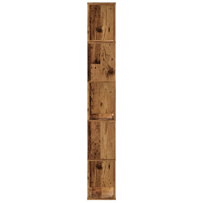 vidaXL Bookcase 5-Tier Old Wood 45x23,5x162,5 cm Engineered Wood