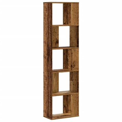 vidaXL Bookcase 5-Tier Old Wood 45x23,5x162,5 cm Engineered Wood