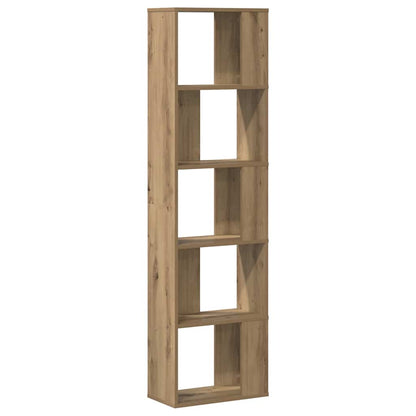 vidaXL Bookcase 5-Tier Artisian Oak 45x23,5x162,5 cm Engineered Wood