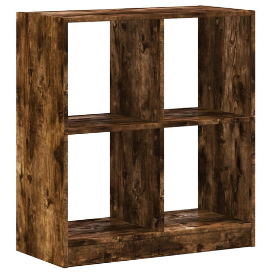 vidaXL Bookcase Smoked Oak 68.5x32x75 cm Engineered Wood