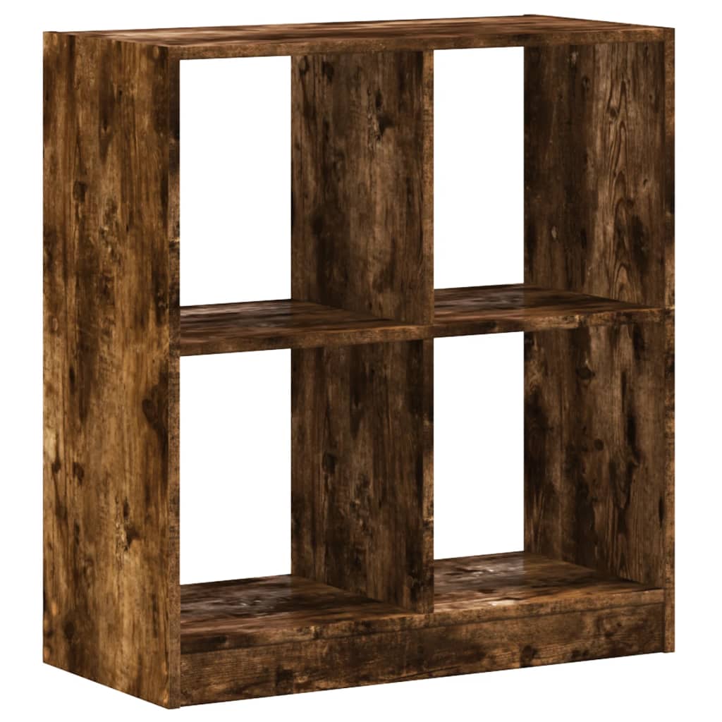 vidaXL Bookcase Smoked Oak 68.5x32x75 cm Engineered Wood