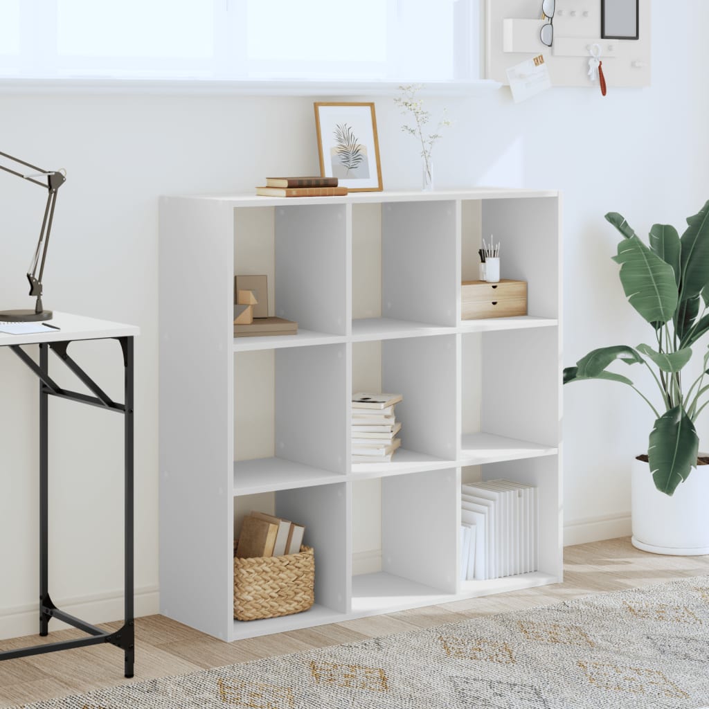 vidaXL Bookcase White 102x32x102 cm Engineered Wood