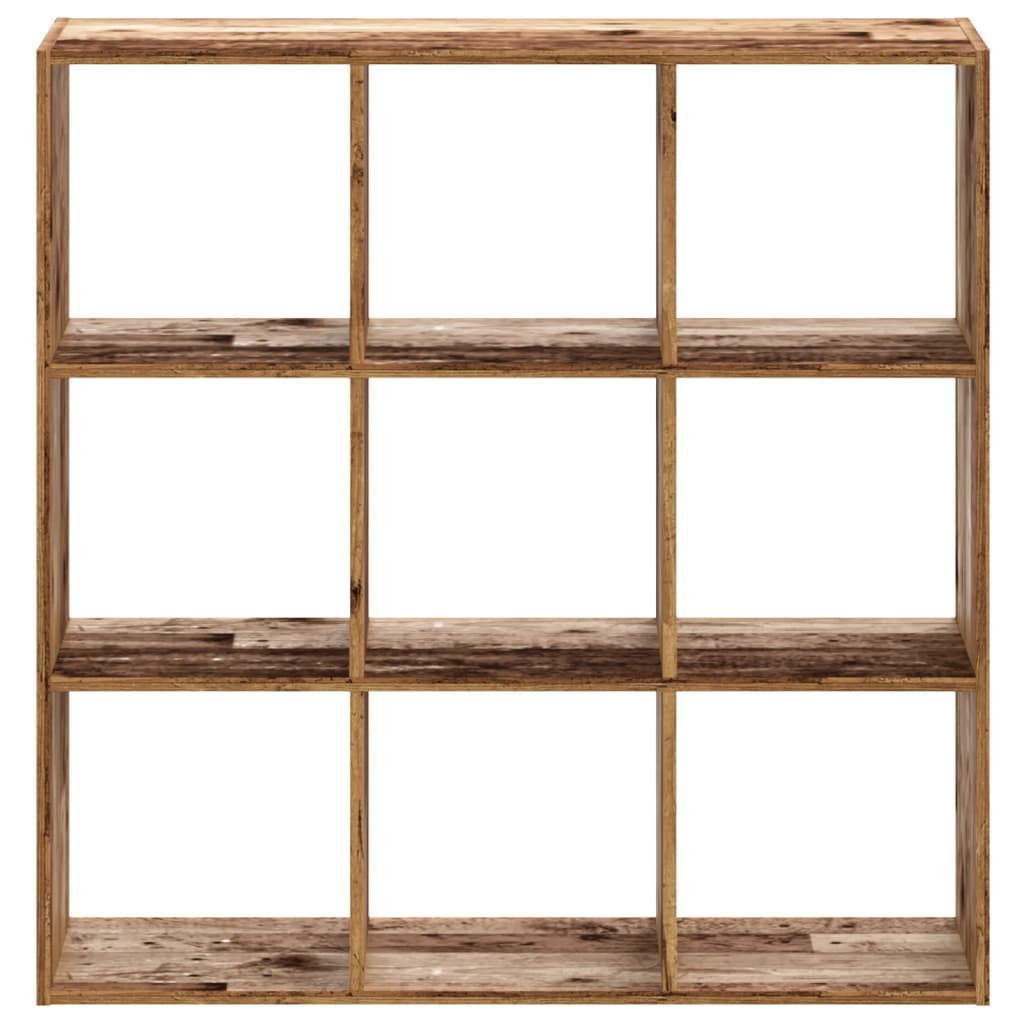 vidaXL Bookcase Old Wood 102x32x102 cm Engineered Wood