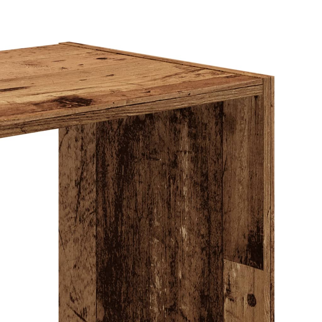 vidaXL Bookcase Old Wood 102x32x102 cm Engineered Wood