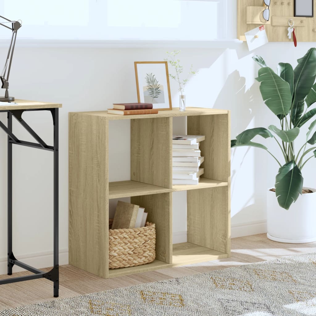 vidaXL Bookcase Sonoma Oak 68,5x32x68,5 cm Engineered Wood