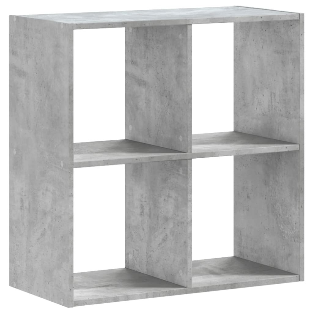 vidaXL Bookcase Concrete Grey 68.5x32x68.5 cm Engineered Wood