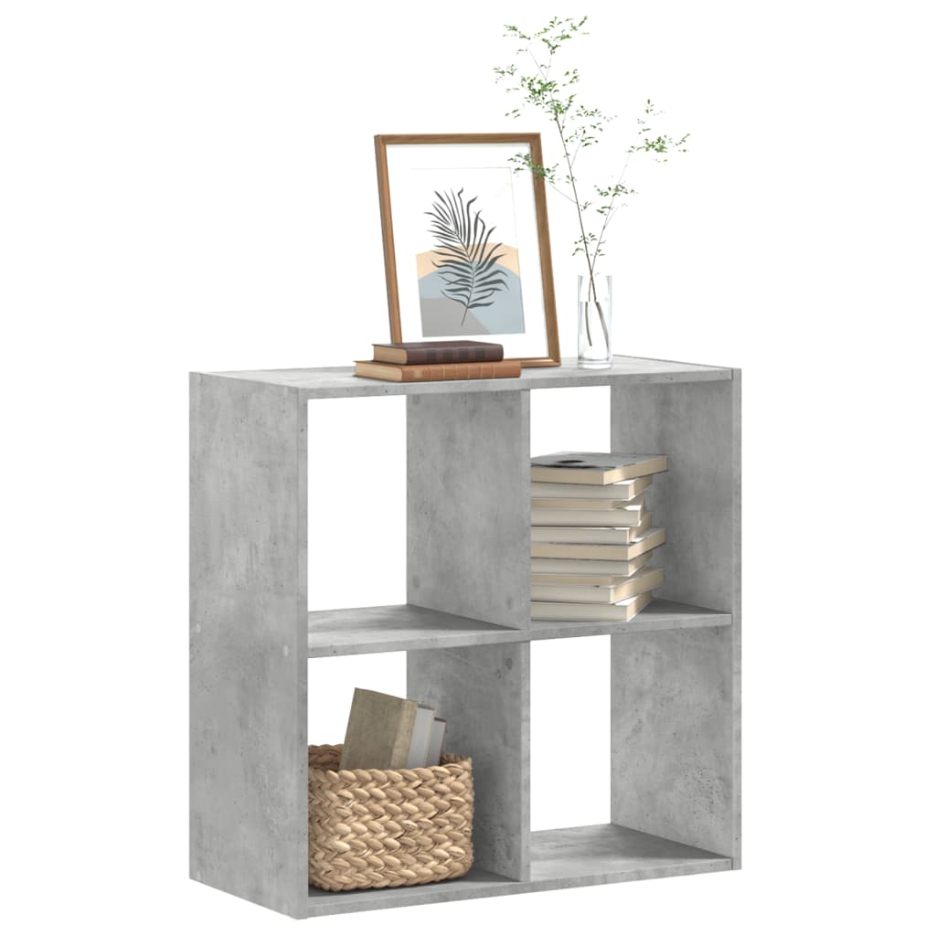 vidaXL Bookcase Concrete Grey 68,5x32x68,5 cm Engineered Wood