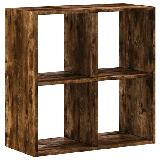 vidaXL Bookcase Smoked Oak 68,5x32x68,5 cm Engineered Wood
