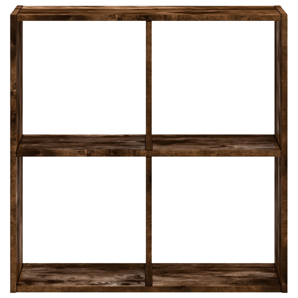 vidaXL Bookcase Smoked Oak 68,5x32x68,5 cm Engineered Wood
