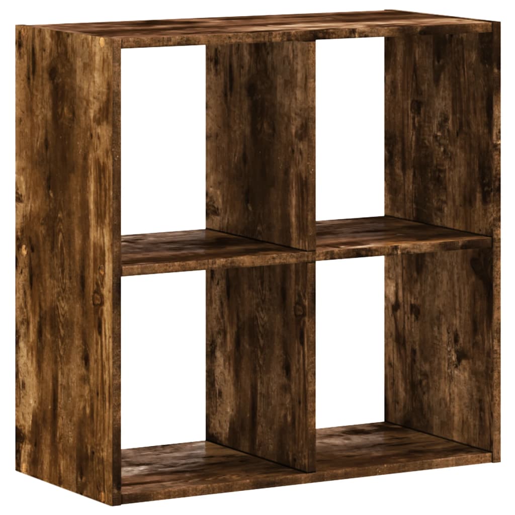 vidaXL Bookcase Smoked Oak 68,5x32x68,5 cm Engineered Wood
