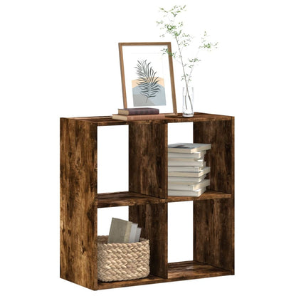 vidaXL Bookcase Smoked Oak 68,5x32x68,5 cm Engineered Wood