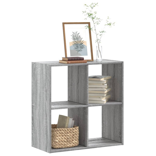 vidaXL Bookcase Grey Sonoma 68,5x32x68,5 cm Engineered Wood
