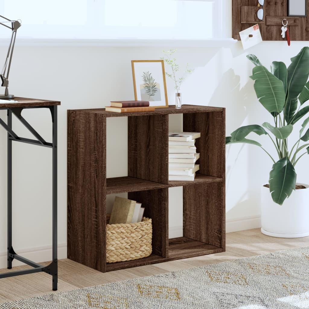 vidaXL Bookcase Brown Oak 68,5x32x68,5 cm Engineered Wood