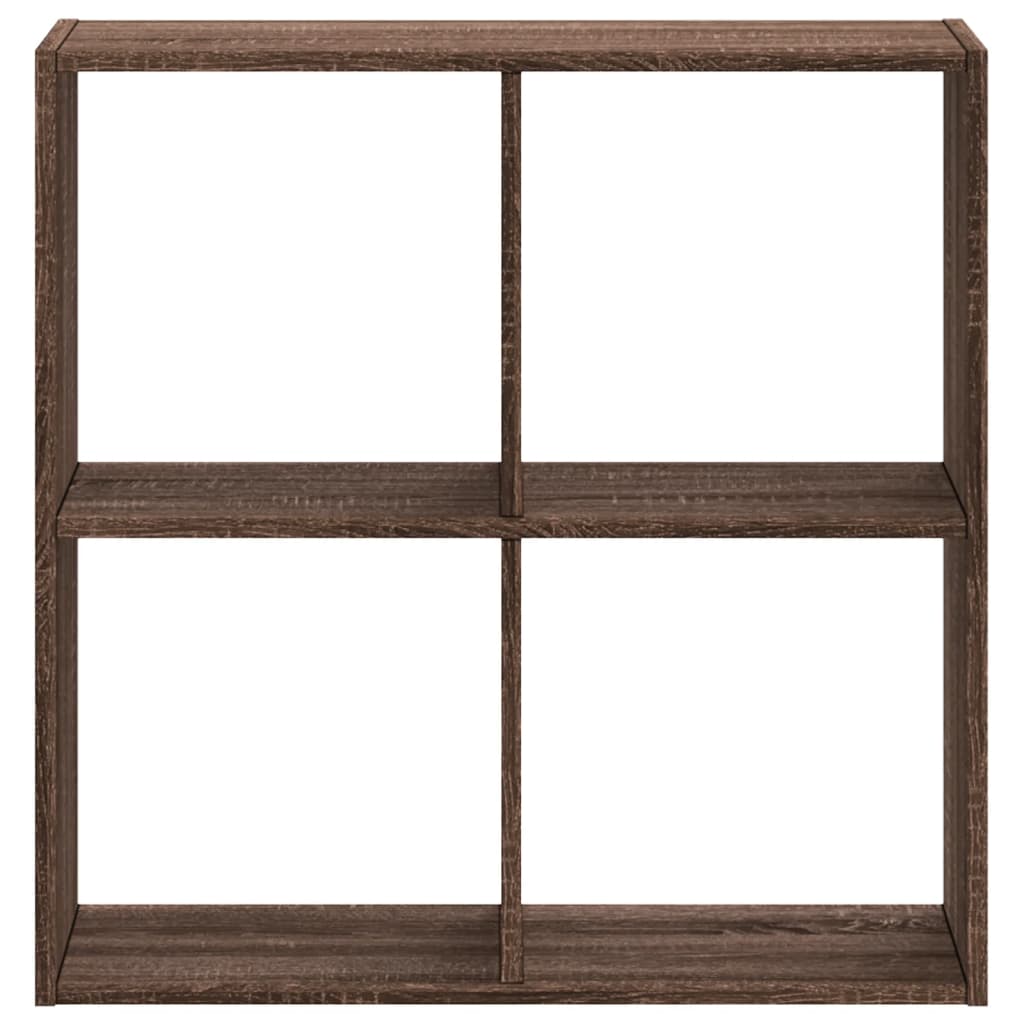 vidaXL Bookcase Brown Oak 68.5x32x68.5 cm Engineered Wood