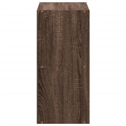 vidaXL Bookcase Brown Oak 68.5x32x68.5 cm Engineered Wood