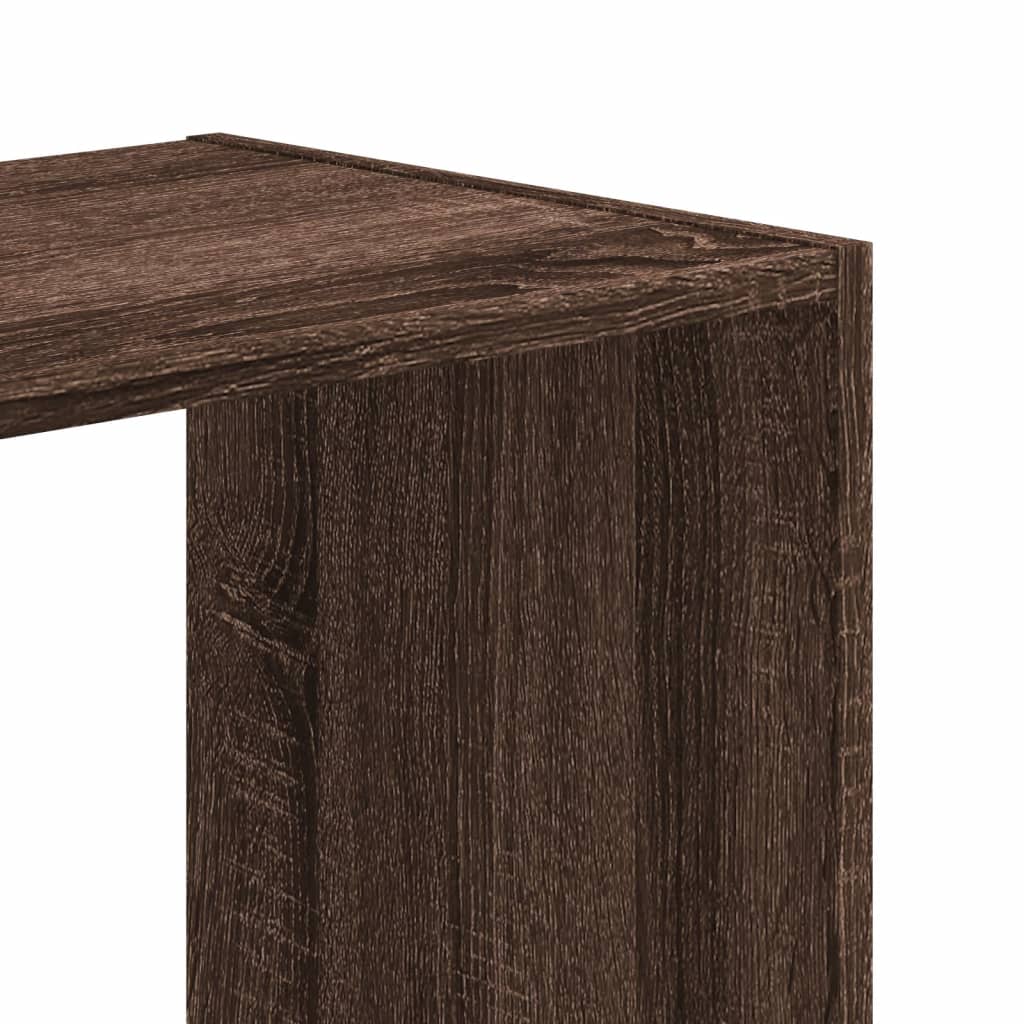 vidaXL Bookcase Brown Oak 68.5x32x68.5 cm Engineered Wood