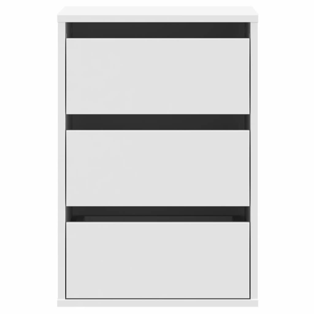 vidaXL Corner Chest of Drawers White 40x41x58 cm Engineered Wood