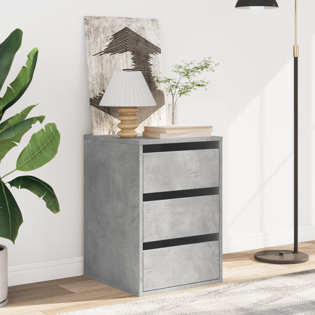 vidaXL Corner Chest of Drawers Concrete Grey 40x41x58 cm