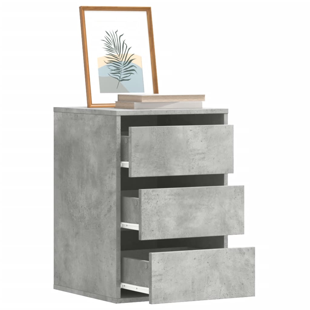 vidaXL Corner Chest of Drawers Concrete Grey 40x41x58 cm