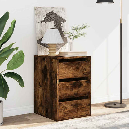 vidaXL Corner Chest of Drawers Smoked Oak 40x41x58 cm Engineered Wood