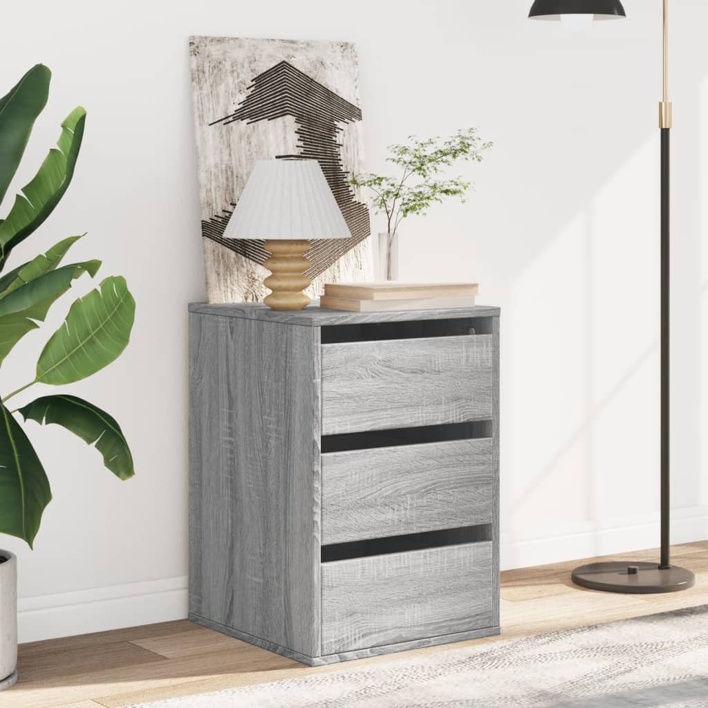 vidaXL Corner Chest of Drawers Grey Sonoma 40x41x58 cm Engineered Wood
