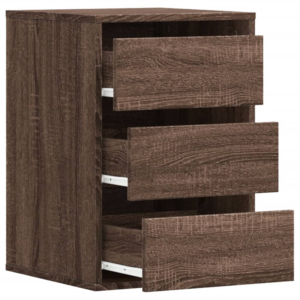 vidaXL Corner Chest of Drawers Brown Oak 40x41x58 cm Engineered Wood