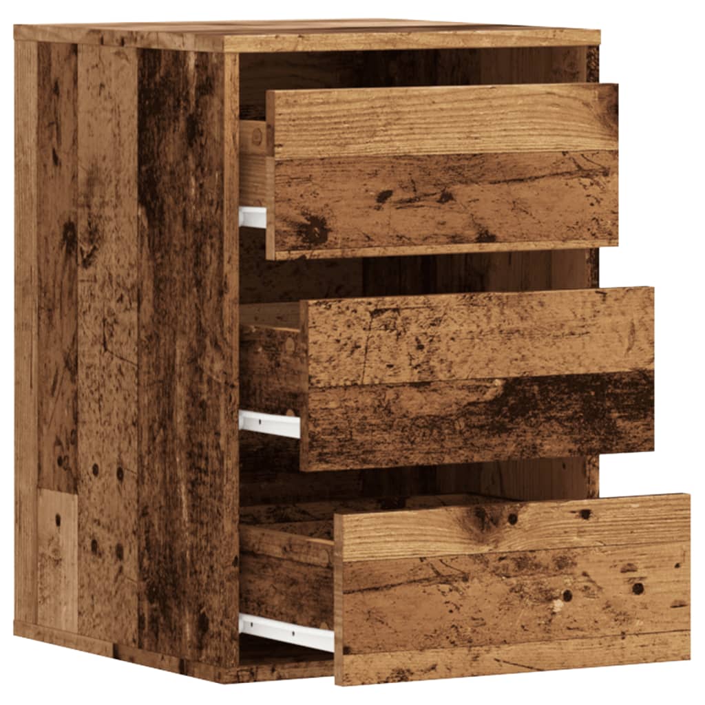 vidaXL Corner Chest of Drawers Old Wood 40x41x58 cm Engineered Wood