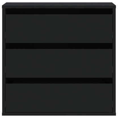 vidaXL Corner Chest of Drawers Black 60x41x58 cm Engineered Wood