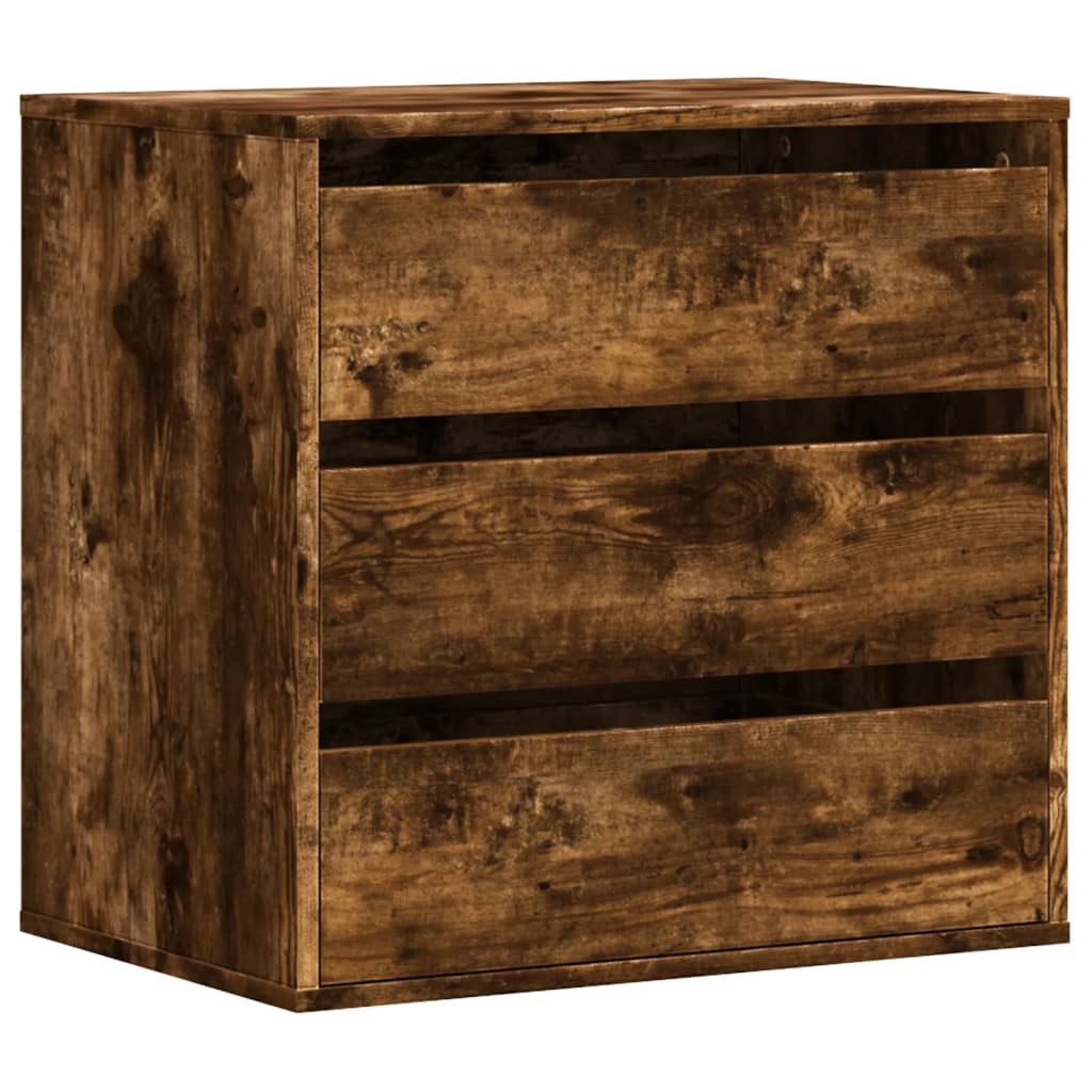 vidaXL Corner Chest of Drawers Smoked Oak 60x41x58 cm Engineered Wood