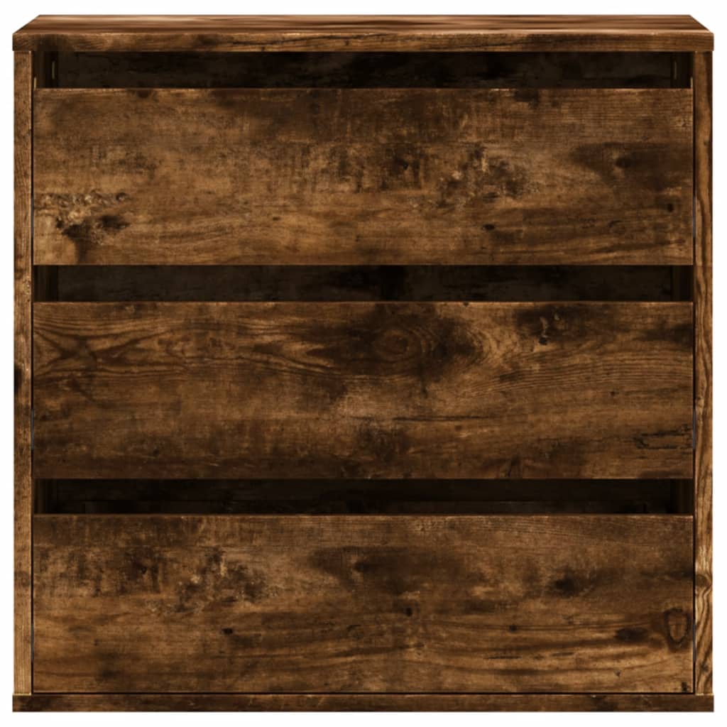 vidaXL Corner Chest of Drawers Smoked Oak 60x41x58 cm Engineered Wood