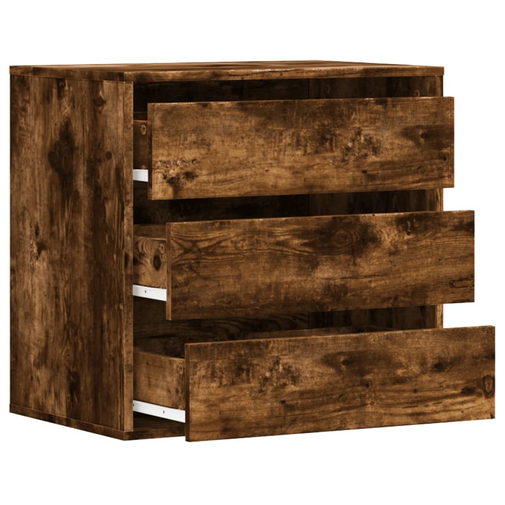 vidaXL Corner Chest of Drawers Smoked Oak 60x41x58 cm Engineered Wood
