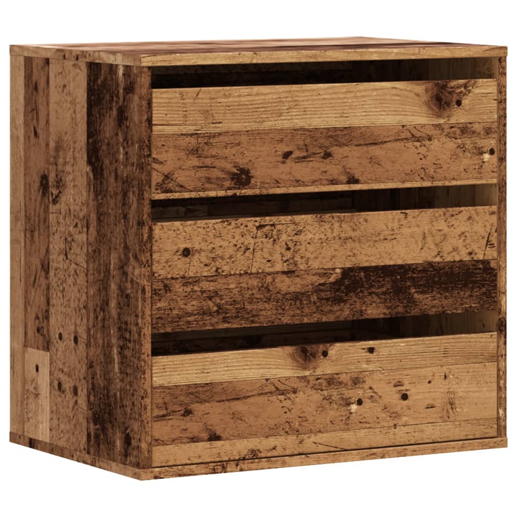 vidaXL Corner Chest of Drawers Old Wood 60x41x58 cm Engineered Wood