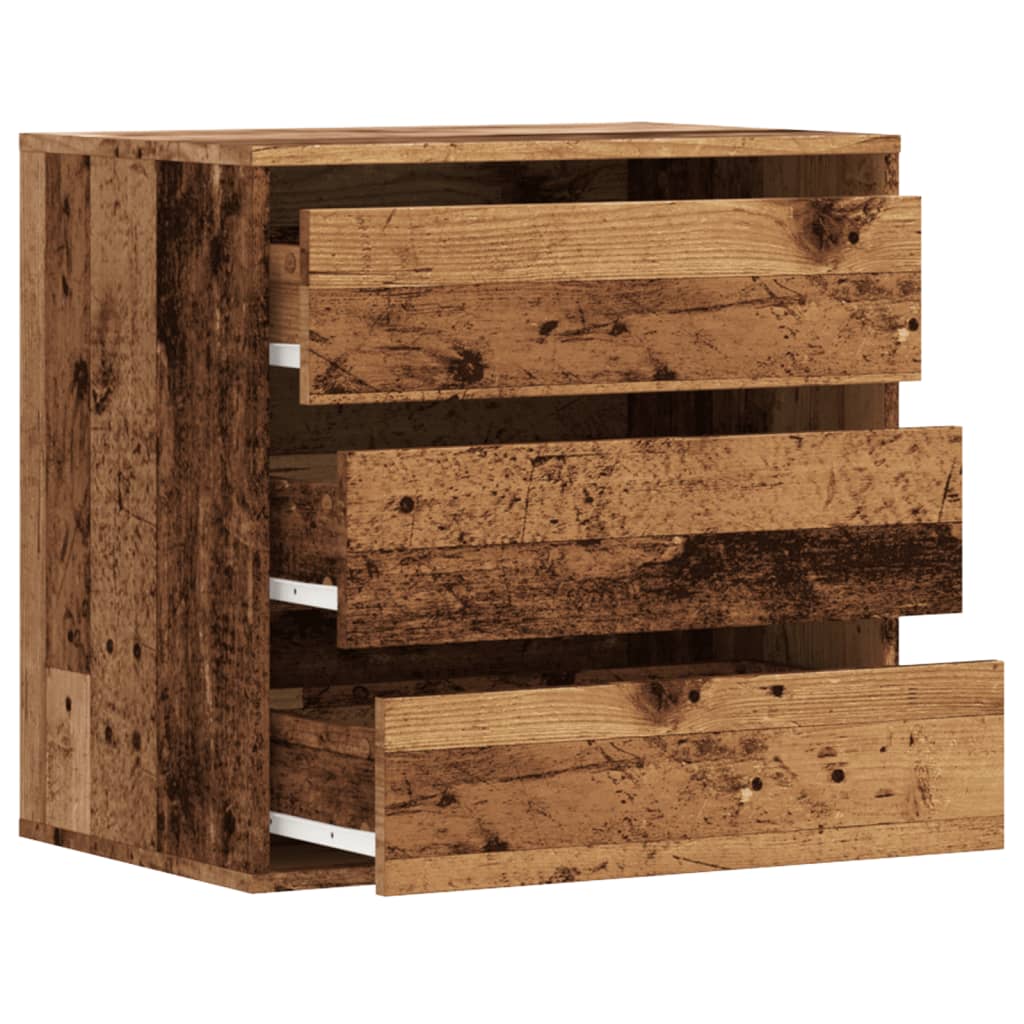 vidaXL Corner Chest of Drawers Old Wood 60x41x58 cm Engineered Wood