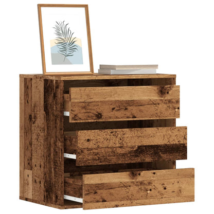 vidaXL Corner Chest of Drawers Old Wood 60x41x58 cm Engineered Wood