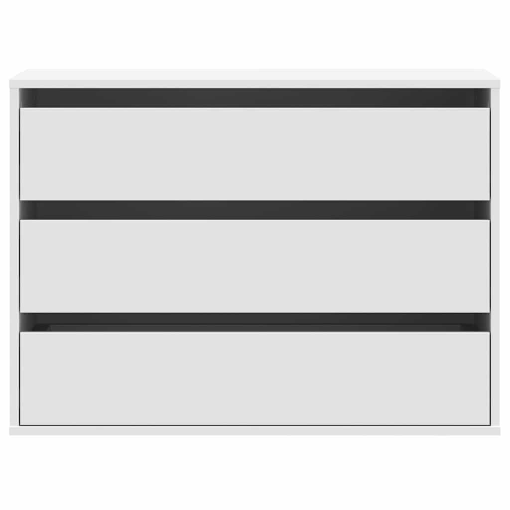vidaXL Corner Chest of Drawers White 80x41x58 cm Engineered Wood