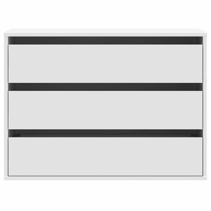vidaXL Corner Chest of Drawers White 80x41x58 cm Engineered Wood