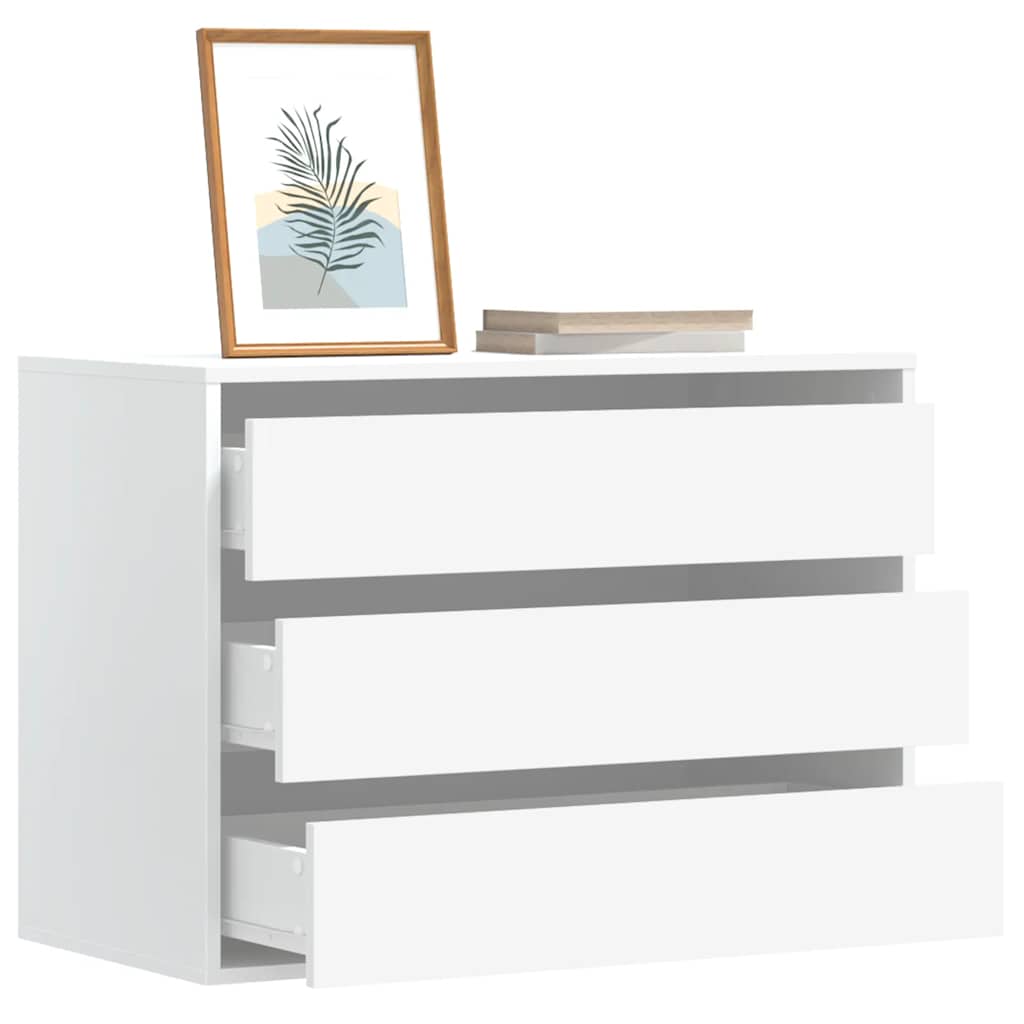 vidaXL Corner Chest of Drawers White 80x41x58 cm Engineered Wood